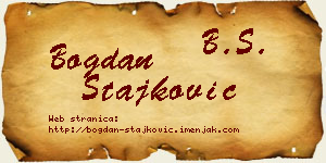 Bogdan Stajković vizit kartica